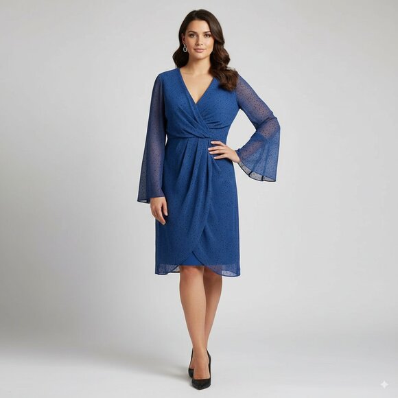 Finders Keepers Secret LS Dress Navy - Picture 1 of 4